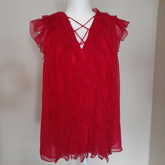 Jason Wu Ruffle Front Blouse - Picture 1 of 10
